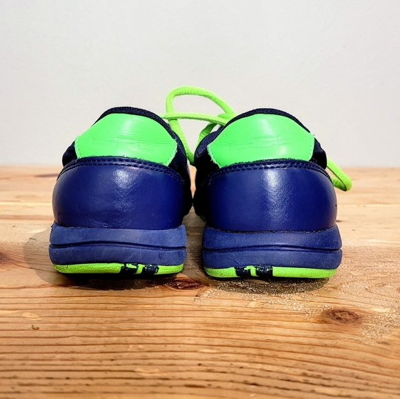 Lauren Ralph Lauren Falon Navy Blue Leather Shoes Sneakers Size 6B Youth - Picture 2 of 8